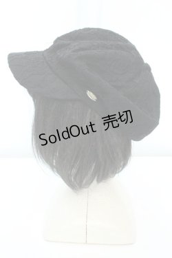 画像2: axes femme POETIQUE / プレート付きレースキャスケット 57.5cm クロ O-26-02-19-032-AX-AC-IG-OS