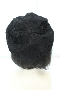 画像3: axes femme POETIQUE / プレート付きレースキャスケット 57.5cm クロ O-26-02-19-032-AX-AC-IG-OS