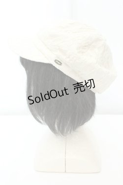 画像2: axes femme POETIQUE / プレート付きレースキャスケット 57.5cm アイボリー O-26-02-19-033-AX-AC-IG-OS