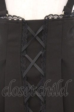 画像2: Rojita / サス付きフロントレースアップスカート  クロ O-26-02-21-003-LO-SK-IG-OS