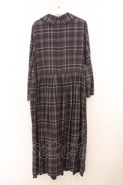 画像3: Jane Marple Dans Le Salon / キュプラコットンタータンチェックフロントフリルドレス M パープル O-26-02-21-022-JM-OP-IG-OS
