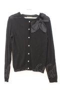 JESUS DIAMANTE / サテンリボンカーディガン  クロ O-26-02-21-032-JE-TO-IG-OS