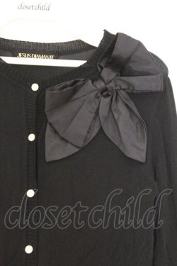 画像2: JESUS DIAMANTE / サテンリボンカーディガン  クロ O-26-02-21-032-JE-TO-IG-OS