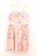 画像1: JESUS DIAMANTE / マドモアゼル・フローラルワンピース 42 新ぼかし薔薇柄 ピンク(オーガンジーなし) O-26-02-21-039-JE-OP-IG-OS (1)
