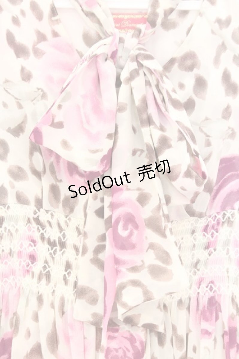 画像2: JESUS DIAMANTE / スカーフワンピース 40 ヒョウ薔薇 O-26-02-21-045-JE-OP-IG-OS (2)