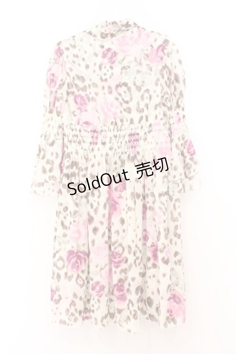画像5: JESUS DIAMANTE / スカーフワンピース 40 ヒョウ薔薇 O-26-02-21-045-JE-OP-IG-OS (5)