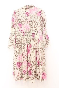 画像5: JESUS DIAMANTE / スカーフワンピース 40 ヒョウ薔薇 O-26-02-21-045-JE-OP-IG-OS