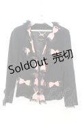 JESUS DIAMANTE / リボンジャケット 38 クロ×ピンク O-26-02-21-048-JE-JA-IG-OS