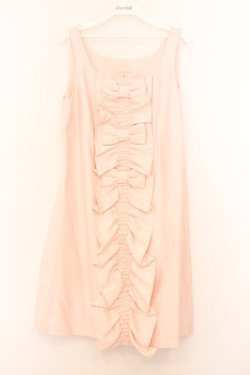 画像1: JESUS DIAMANTE / BIGフリルリボンワンピース　 42 ピンクシャンタン O-26-02-21-054-JE-OP-IG-OS