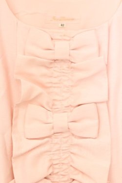 画像2: JESUS DIAMANTE / BIGフリルリボンワンピース　 42 ピンクシャンタン O-26-02-21-054-JE-OP-IG-OS