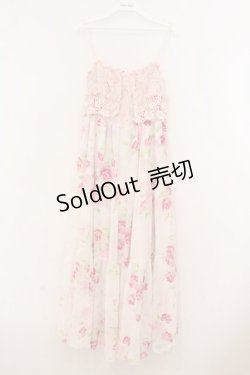 画像1: JESUS DIAMANTE / レーシーカリブマキシ  ぼかし薔薇 O-26-02-21-057-JE-OP-IG-OS