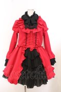MARBLE / アリス風編み上げドレスワンピース  レッド×ブラック O-26-02-21-007-GO-OP-IG-OS