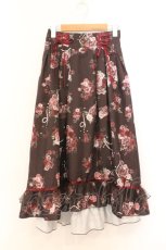 画像1: axes femme / ローズ・オン・フルールスカート F ワイン O-26-02-21-063-AX-SK-IG-ZT093 (1)