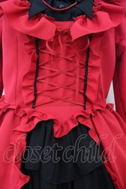 画像3: MARBLE / アリス風編み上げドレスワンピース  レッド×ブラック O-26-02-21-007-GO-OP-IG-OS