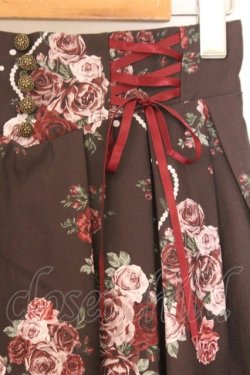 画像2: axes femme / ローズ・オン・フルールスカート F ワイン O-26-02-21-063-AX-SK-IG-OS