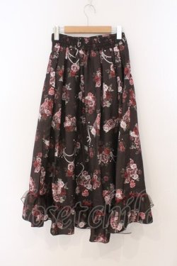 画像3: axes femme / ローズ・オン・フルールスカート F ワイン O-26-02-21-063-AX-SK-IG-OS