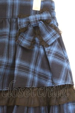 画像2: Jamie エーエヌケー / チェックティアードスカート  ブルー×クロ O-26-02-21-064-LO-TO-IG-OS