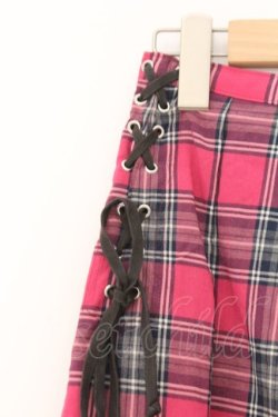 画像2: BATSU / レースアップチェックスカート M ピンク O-26-02-21-065-PU-SK-IG-OS