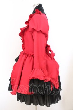 画像4: MARBLE / アリス風編み上げドレスワンピース  レッド×ブラック O-26-02-21-007-GO-OP-IG-OS