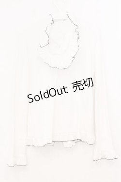 画像3: MA MAXICIMAM / フリルパーカー  シロ×クロ O-26-02-21-066-0-TO-IG-OS