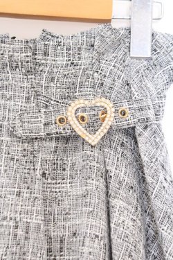 画像2: Rojita / ハートビジューバックルスカート  グレーツイード風 O-26-02-21-069-LO-SK-IG-OS