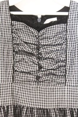 画像2: evelyn / ふわっとギャザーロングワンピース  クロ×シロ O-26-02-21-070-LO-OP-IG-OS