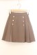 画像1: Honey Cinnamon / ダブルボタンプリーツスカート  ブラウン O-26-02-21-071-LO-SK-IG-OS (1)