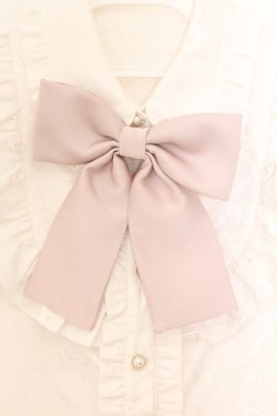 画像2: Ank Rouge / ジャガードパフブラウス  シロ×ピンク O-26-02-21-072-CA-BL-IG-OS