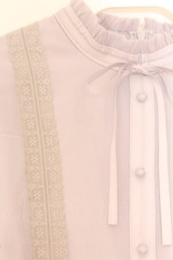 画像2: evelyn / 肩フリルリボンシアーロングワンピース  グレー O-26-02-21-077-LO-OP-IG-OS