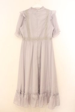 画像3: evelyn / 肩フリルリボンシアーロングワンピース  グレー O-26-02-21-077-LO-OP-IG-OS