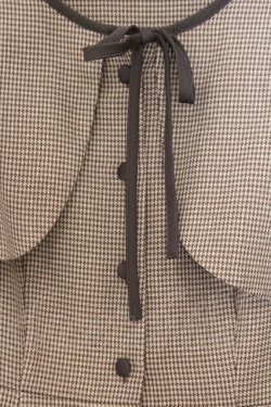 画像2: Fi.n.t / レイヤード風チェックミニワンピース  ブラウン O-26-02-21-078-CA-OP-IG-OS