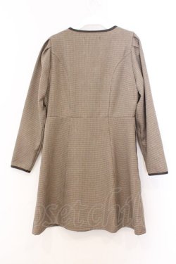 画像3: Fi.n.t / レイヤード風チェックミニワンピース  ブラウン O-26-02-21-078-CA-OP-IG-OS