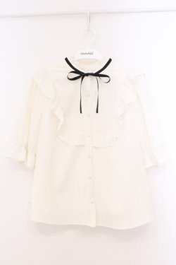 画像1: evelyn / コットンレースプルブラウス  オフシロ O-26-02-21-081-LO-BL-IG-OS