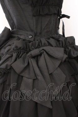 画像4: ALICE and the PIRATES / ギャザーシフォンジャンパースカート  クロ O-26-02-21-008-PA-OP-IG-OS