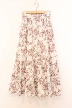 画像1: An MILLE / Flower切替フレアスカート  アイボリー O-26-02-21-086-EL-SK-IG-OS