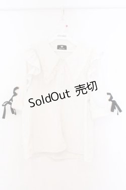 画像1: Rojita / BIGレース衿袖リボンブラウス  オフシロ O-26-02-21-087-LO-BL-IG-OS