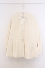 画像1: Honey Cinnamon / パールボタンうさ耳エコファーコート  オフシロ O-26-02-21-090-LO-CO-IG-ZTC021 (1)