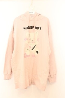 画像1: Honey Cinnamon / シナモンくんプリントパーカー  ピンク O-26-02-21-091-LO-TO-IG-OS