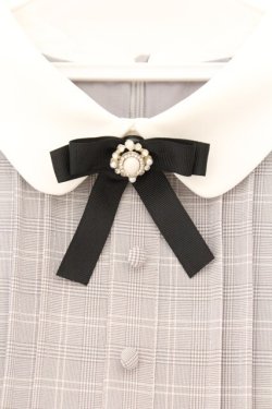 画像2: evelyn / Vフリルタック襟ワンピース  グレー O-26-02-21-092-LO-OP-IG-OS