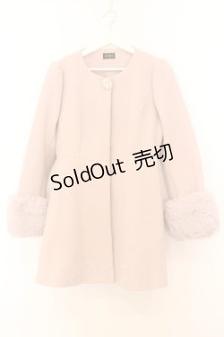 画像1: evelyn / ノーカラーコート S ピンクベージュ O-26-02-21-094-LO-CO-IG-ZTC021