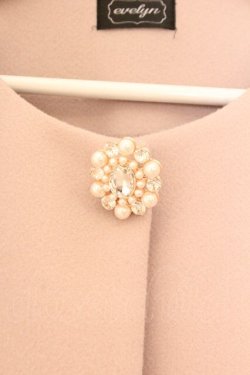 画像2: evelyn / ノーカラーコート S ピンクベージュ O-26-02-21-094-LO-CO-IG-OS