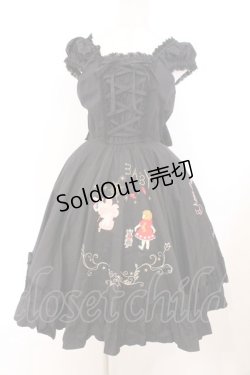 画像1: BABY,THE STARS SHINE BRIGHT / オズの魔法使いアップリケサーキュラージャンパースカート  クロ O-26-02-21-010-BA-OP-IG-OS