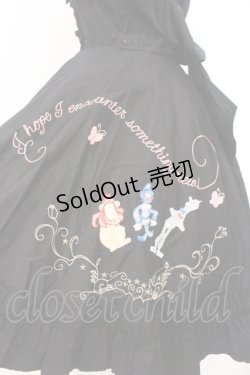 画像5: BABY,THE STARS SHINE BRIGHT / オズの魔法使いアップリケサーキュラージャンパースカート  クロ O-26-02-21-010-BA-OP-IG-OS