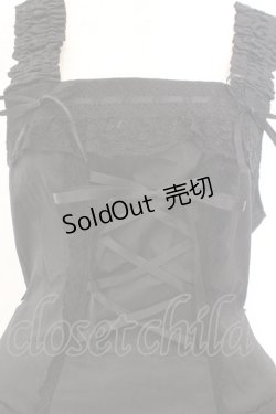 画像2: BABY,THE STARS SHINE BRIGHT / 裾スカラップジャンパースカート  クロ O-26-02-21-015-BA-OP-IG-OS