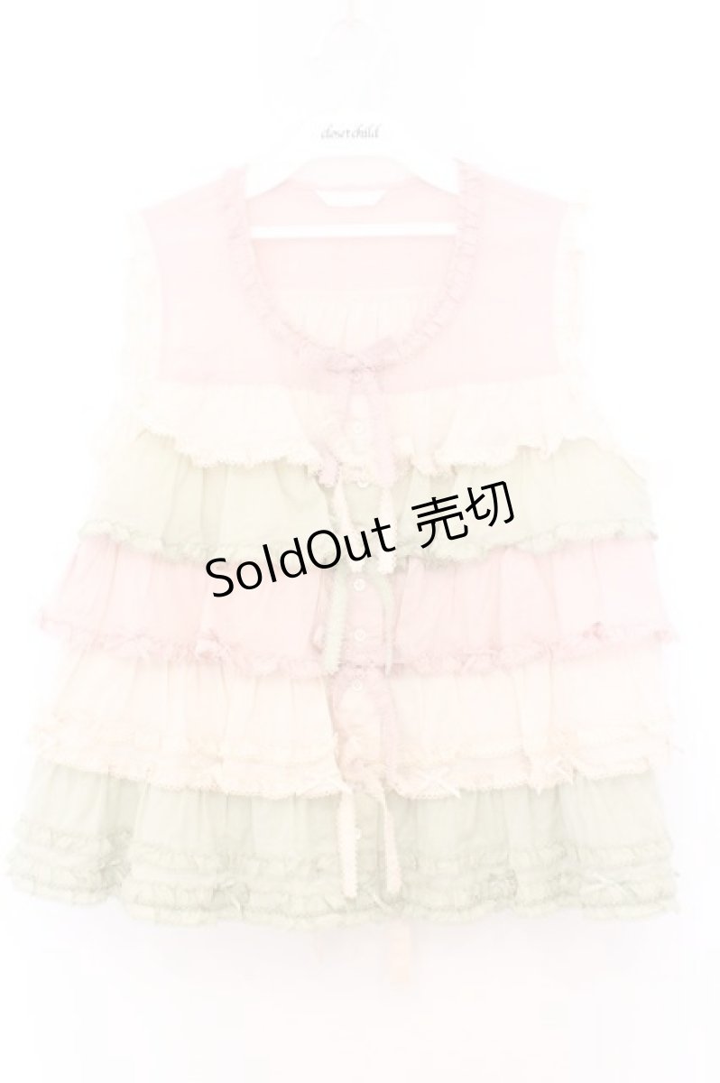 画像1: PINK HOUSE / 配色フリルブラウス  ピンク×ハッカ O-26-02-21-018-LO-BL-OW-OS (1)