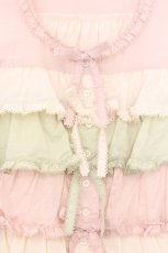 画像2: PINK HOUSE / 配色フリルブラウス  ピンク×ハッカ O-26-02-21-018-LO-BL-OW-OS (2)