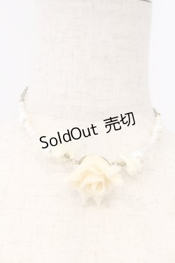 画像1: LIZ LISA / 薔薇モチーフネックレス  シロ O-26-02-22-022-LO-AC-OW-OS