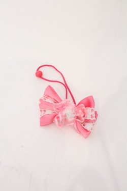 画像1: MARBLE / リボンヘアゴム  ピンク O-26-02-22-070-GO-AC-IG-OS