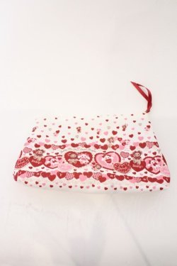 画像1: BABY,THE STARS SHINE BRIGHT / くみゃちゃんのSweet Baby Love Heart柄ポーチ  シロ O-26-02-22-073-BA-ZA-IG-OS