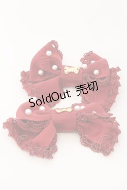 画像1: Angelic Pretty / ドルチェパールリボンクリップSet  アカ O-26-02-22-080-AP-AC-IG-OS